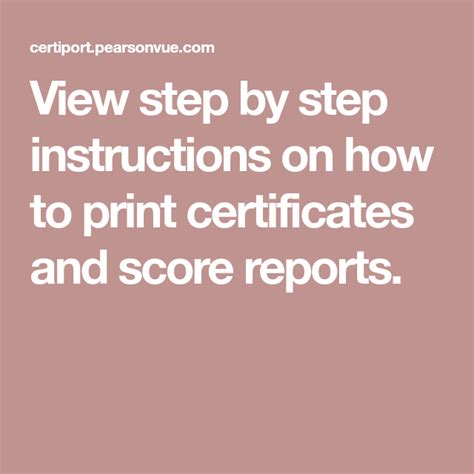 wsr.pearsonvue.com result|Print certificates and score reports :: Become a test center .